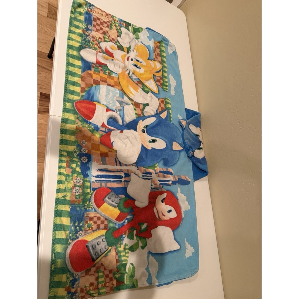 Sonic‎ The Hedgehog Towel Sonic Tails Knuckles Kids Bath Beach Towel Sega
